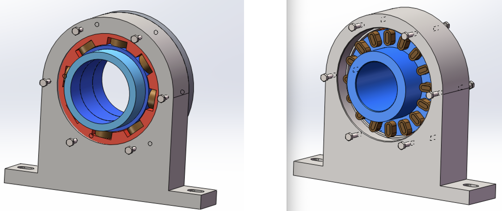 径向磁力轴承和轴向推力轴承